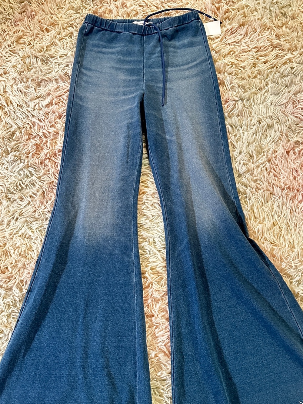 New Good American Jeanius Flare Cotton French Terry Pants Size Small - Picture 4 of 10